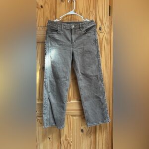 American Eagle Outfitters Straight-Leg Gray Jeans